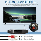 Sjorks RCA Cable 10ft,2RCA Male to 2RCA Male,Audio Stereo Subwoofer Cable [Hi-Fi Sound] Auxiliary Audio Cord for Home Theater, HDTV, Amplifiers, Hi-Fi Systems,Speakers and etc