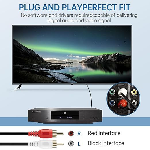 Sjorks RCA Cable 20ft,2RCA Male to 2RCA Male,Audio Stereo Subwoofer Cable [Hi-Fi Sound] Auxiliary Audio Cord for Home Theater, HDTV, Amplifiers, Hi-Fi Systems,Speakers and etc