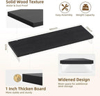SSWOOD Dual Monitor Stand Riser, 40" Large Computer Monitor Stands for 2 Monitors, Wooden Desktop Organizer Shelf for Office Desk Computer, Laptop, TV, Monitor, Printer