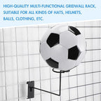 Blulu 12 Pcs Hat Displayer for Gridwall, Metal Hat Helmet Rack Retail Store Display Shelves Organizer Cap Rack Wall Fixtures Gridwall Hooks Accessories for Craft Show Garage (Black)