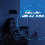 LIDER Minimalist Design Matte Finish Lighted Decorator Switch, Frameless Paddle Light Switch with Locator Light, Grounding Screw, 15A 125V, UL Listed, LS15-1P-LA5P, Light Almond, 5 Pack