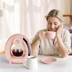 Single Serve Coffee Maker,Fast Brew in 2 minutes,Stylish＆Compact Design,MINI Q 2 IN 1 Coffee Machines for K*cup Capsules & Ground Coffee, Pink Coffee maker