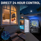 T104 Mechanical Time Switch, 208-277V AC 40A DPST, 24-Hour Dial with 12 ON/Off Trips, Heavy-Duty Timer Switch for Pool Pumps Water Heater Lighting and HVAC, with 4 Timer Trippers