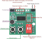 Create idea 2Pcs 35s Recordable Voice Module DIY Sound Recording Chip with LED Indicator Supports External Flash Greeting Card Box Sound Player