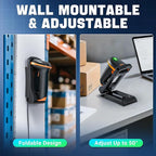 Tera 1D 2D QR Barcode Scanner with Adjustable Folding Stand and Charging Cradle, Wall Mountable 2.4G Wireless & USB 2.0 Wired QR Bar Code Reader with Vibration Alert Model D5100-Fold