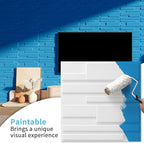 Art3d 100 Pack Decorative 3D Wall Panels, 97 Sq.Feet PVC Interior Wall Décor, 11.8"x11.8", White