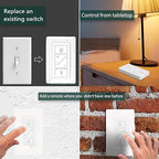 Nexete Smart Wall Dimmer Switch,Single Pole Dimmer with a Wireless Remote,No Wiring DIY Wireless 3-Way Dimmer,Dimming Remote & Voice Control,Bluetooth Work with Amazon Alexa Only