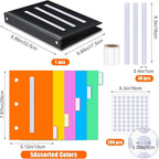 Ctosree 246 Pcs Communication Book Small Tools for Visual Schedule Picture Cards Include 3 Ring Binder Dividers 100 Adhesive Labels 5 Card Dividers for Kids ADHD(Multi Color)