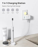 TROND Outlet Extender with 360 Rotating Plug, 3 AC Outlet Splitter with 2 PD 20W USB C Charger, USB Wall Plug Adapter, A Small Charging Station for Kitchen Bathroom Cruise Ship Travel Essentials