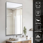 CILIBER Beveled Bathroom Mirror, 30x60 Large Frameless Mirrors for Over Sink, Upgraded Shatterproof Beveled Frameless Vanity Mirror for Bathroom,Bedroom,Living Room and Entryway
