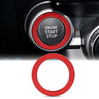 Auovo Engine Start Stop Button Outer Ring Compatible with Subaru BRZ 2022-2025 2026 for Toyota GR86 Accessories 2022-2026 Push Start Stop Button Cover (Engine Start Stop Outer Ring-1 Piece, Red)