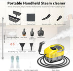 2026 New 3 Level Adjustable Pressurized Handheld Steam Cleaner for Home, 10s Heat-Up Handheld Steamer for Cleaning, 1.6 Qt Tank Portable Steam Cleaner Handheld for Car,Grout,Tile,Couch,Floor