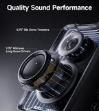 Edifier QR30 2.0 Desktop Active Speaker, Compact Bluetooth V5.4 Computer Speakers, Wireless Bookshelf Speaker, 30W (RMS), 3.5mm AUX & USB-A Wired Input, Dynamic Light Effects, App Control, Black