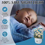 PODMemory Daisy Stained Glass Night Lights Plug into Wall for Room, Daisy Night Light LED for Bedroom