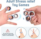 Magnetic Rings Fidget Toys for Adults,Fidget Spinner Rings for Anxiety Relief Therapy Toys for Teens Boy and Girl Ages 8-13,Gift for Kids Party Favors Stocking Stuffers,3pcs