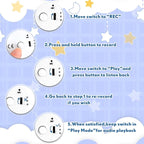 Handepo 6 Pcs White Sound Recorder Voice Recorder Music for Stuffed Animal Toy Recording Device Recordable Sound Module, Record Messages for Plush Toy Doll Stuffed Bear Pillow(20 Seconds)