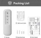 99813 Ceiling Fan Remote Control for Hunter Fan Remote Replacement 3-Speed and Light Dimmer with Wall Bracket,Replace Hunter 99770 99392 99118 99123 99188