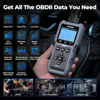 TOPDON AL500B OBD2 Scanner Battery Tester 2 in 1 Code Reader, Full OBDII Diagnosis, 12V Battery Tests & 12V/24V Cranking Tests, Charging Tests, Scan Tool, Car Diagnostic Tool for All OBDII Cars