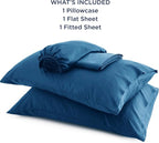 Bedsure Cooling Sheets Twin XL, Rayon Derived from Bamboo, Breathable & Soft Twin XL Sheet Sets, Deep Pocket Up to 16", Hotel Luxury Silky Dorm Bedding for Hot Sleepers, Teal