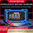 6-Amp 12V Smart Car Battery Charger, Battery Maintainer Trickle Charger with Desulfator, Pulse Repair & Overcharge Protection - for Car Lawn Mower Marine Lead-Acid Batteries (Blue)