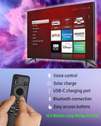 BN59-01455A Voice Solar Remote Control Replacement for Samsung Smart TV Remote Control - with Bluetooth and C-Type Charging, for Samsung NEO QLED, Crystal UHD, OLED 4K TV - Black