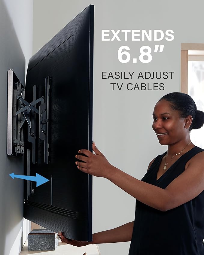 SANUS Tilting TV Wall Mount for 42" to 90" TVs - Universal Wall Mount TV Bracket w/ Low Profile & 12 degree Tilt - DIY Install w/ Included Hardware