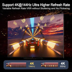 4K@120Hz HDMI 2.1 Switch 2 in 1 Out with Audio Extractor VRR ALLM HDCP2.3 ARC eARC HDR CEC SPDlF Optical Audio Out D-o-l-b-y Digital EDID for PS5 Xbox NVIDIA AMD
