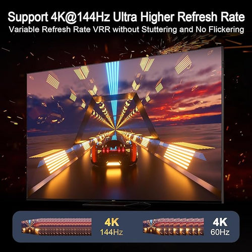 4K@120Hz HDMI 2.1 Switch 2 in 1 Out with Audio Extractor VRR ALLM HDCP2.3 ARC eARC HDR CEC SPDlF Optical Audio Out D-o-l-b-y Digital EDID for PS5 Xbox NVIDIA AMD