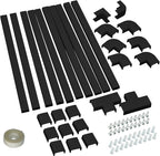 Cord Cover Raceway Kit - 157" Cable Concealer, Wire Hider for TV Wall Mounting and Wire Management, Black