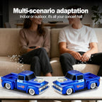 Vintage Pickup Truck Bluetooth Speaker, Retro Truck Model with HD Sound, Built-in Mic, LED Party Lights, TWS Dual Pairing, Multi-Interface Output, Portable Outdoor Speaker for Parties & Beach (BLUE)