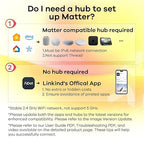 Linkind Matter Smart Plug with LED Night Light, Work with Alexa, Apple Home, Google, Smart Outlet 15A/1800W, Dusk to Dawn, Plug in Wall, Timer&Schedule, ETL&FCC Certified, 2.4GHz Wi-Fi Only, 2 Pack