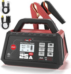 TowerTop 25A Max Pro Battery Charger: 12V Fully Automatic Smart Trickle Charger, Automotive Battery Maintainer with Engine Start, DC Supply, Winter Mode, Recondition,Desulfation, for Lead Acid/Lithium