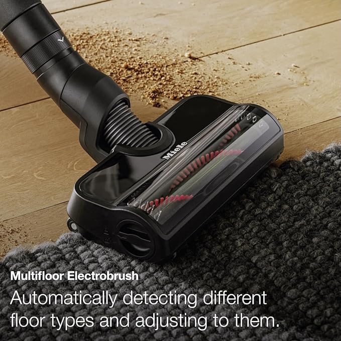 Miele Duoflex Vacuum Cleaner, Cordless and Bagless Multi-Use Flexible Stick Vacuum with Attachable MultiFloor Brush, in Brilliant White / Space Grey / Nordic Blue