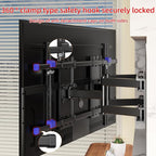 HILLPORT 98 100 TV Wall Mount 70 to 120 inch Heavy Duty Large Screen Full Motion Bracket, with Swivel and Tilt, up to 287 Lbs, Max VESA 1000x600mm, Black, DY1000