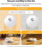roborock Q7 M5+ Robot Vacuum and Mop, Upgraded from Q5 Max+, Up to 7-9 Weeks Self-Empty, 10000Pa Suction, Dual Anti-Tangle System for Pet Hair & Carpet, PreciSense LiDAR Navigation, App Control, White
