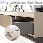 Fashionable Bathroom Vanity with Sink, Smart One-Click Defogging & LED Light, Bathroom Sink and Cabinet with Wave Striped Panel, Rockslab Countertop (Mirror, 60IN)