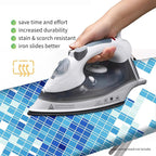 Bumkimue Ironing Board Cover and Pad, Standard Size 15x54 Inches, Blue Floral Pattern, Heavy Duty Padded, Elastic Edge, Scorch Resistant (Blue Geometry)