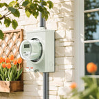 125 Amp Meter Socket, 4 Jaw Meter Base, 600V 3 Wire Ringless Type, with Horn Bypass Meter Cover Plate, Suitable for Overhead/Underground Feed