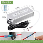 LED Driver 100 Watts 24V DC Low Voltage Transformer， Waterproof IP67 LED Power Supply, Adapter with 3-Prong Plug 3.3 Feet Cable for Any 24V DC led Lights, Computer Project, Outdoor Light