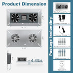 Abestorm Crawlspace Ventilation Fan, Crawl space Ventilator Fan with Humidistat, Temperature Controller, Moisture Reducing, for Crawl Spaces Garage Attic Hydroponics Grow Tents, 240CFM Air-out