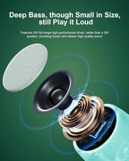 Waterproof Speaker, Small Bluetooth Speaker with Stereo Sound and Robust Bass, Mini Speakers with Hands-Free Call, IPX7 Waterproof, Portable Speakers for Shower, Indoor & Outdoor, Gift for Men, Women