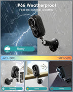 ZUMIMALL Security Cameras Wireless Outdoor, 4 Packs, 2K Cameras for Home Security, Outdoor/Indoor Camera Battery Powered, 2.4G WiFi, Magnetic Mount,3MP Color Night Vision/Siren/PIR/AI/Cloud/Alexa