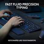 Logitech MX Keys S Combo - Performance Wireless Keyboard and Mouse with Palm Rest, Customizable Illumination, Fast Scrolling, Bluetooth, USB C, for Windows, Linux, Chrome, Mac