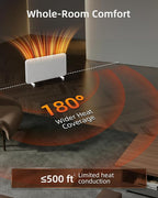 YEW Space Heaters for Lagre Room, Convection Infrared Electric Heater with 360° Whole-Room Heating, Thermostat, 24H Timer, Heaters with Tip-over & Overheat Protection for Indoor Use