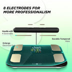 RunStar Scale for Body Weight, 8 Electrodes High Accurate Rechargeable Composition Analyzer with BMR Index Body Fat Digital Scale Composition Muscle & Fat Measurement Large Display 400lb