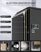 【US STOCK】TIGERKING 17.6 Cubic Feet Extra Large Heavy Duty Safe Box, Home Safe with Double Safety Key Lock and Separate Lock Box, Digital safe with 3 Removable Shelf for Home Hotel Office,235lbs