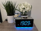 iTOMA Alarm Clock Radio with Bluetooth Speaker, FM Radio, Dual Alarm with Snooze, Large LED Display, Dimmer Control, USB Charging Output and Night Light CKS708