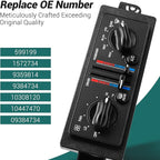 599-199 AC Climate Control Module Compatible with 2000-2005 Buick Century 3.1L/2000-2004 Buick Regal 3.8L Air Temperature Control Panel, A/C Heater Conditioning Switch Unit OEM: 10308120 10447470
