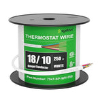 Syston 18/10 Thermostat Doorbell HVAC Heating Control Cable Wire, 100% Solid Copper Conductors CL3R/FT4/CMR Riser-Rated UL/ETL Listed, UV Resistant RoHS for Indoor/Outdoor Low Voltage Applications Use