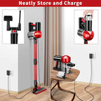 iwoly C150 Cordless Vacuum Cleaner Rechargeable with 2200mAh Detachable Battery, 18000Pa Cyclone Vacuum with HEPA Filter, Lightweight Portable Handheld Stick Vacuum for Hard Floor Car Cleaning